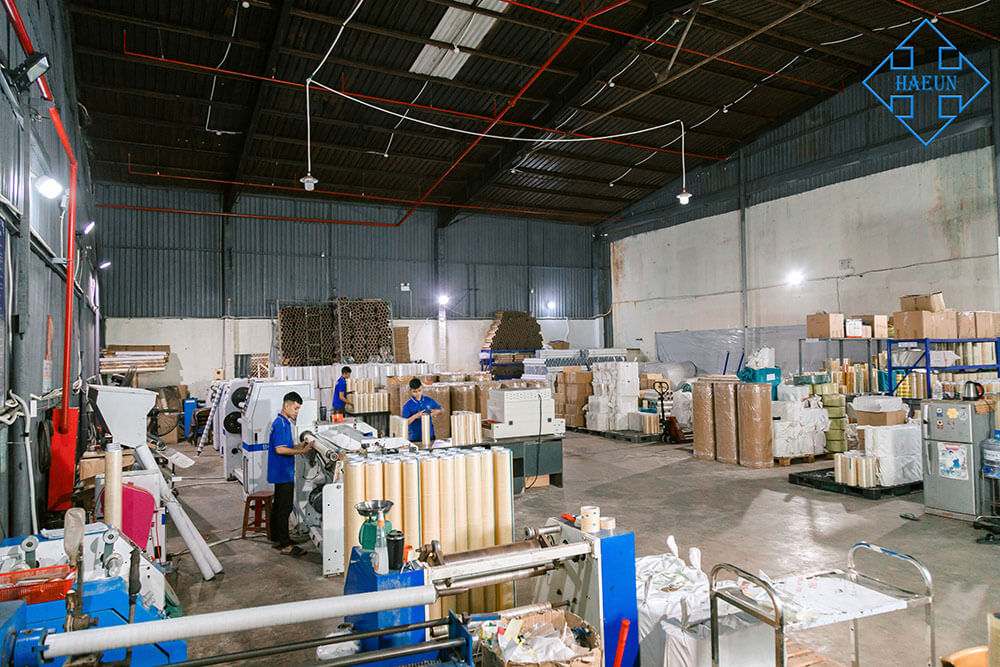 xưởng sản xuất băng keo đà nẵng haeun vina